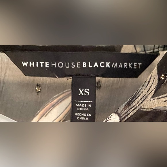 WHBM I White House Black Market Floral Chiffon Flutter Sleeves Maxi Dress - Picture 9 of 9